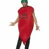 Smiffys Chilli Pepper Costume, Red -Wigs Shop 20361