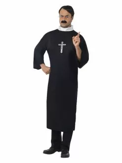 Smiffys Priest Costume, Black