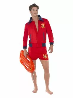 Smiffys Baywatch Lifeguard Costume, Red