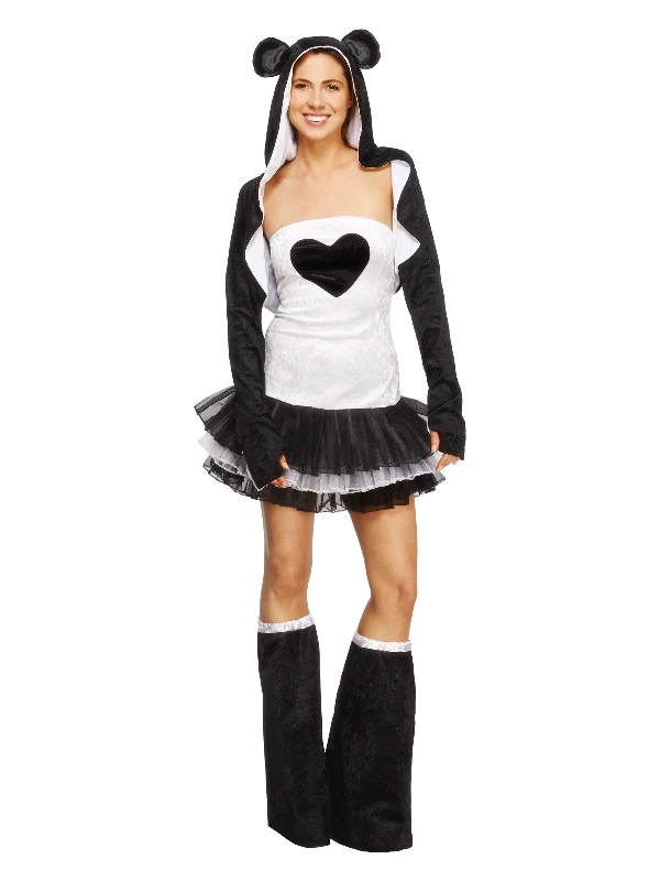 Smiffys Fever Panda Costume, Tutu Dress, Black & White 3 Smiffys Fever Panda Costume, Tutu Dress, Black & White