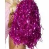 Smiffys Pom Poms Metallic, Pink 2 Smiffys Pom Poms Metallic, Pink -Wigs Shop 24173
