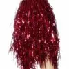 Smiffys Pom Poms Metallic, Red -Wigs Shop 24177