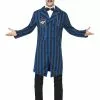 Smiffys Duke Of The Manor Costume, Blue -Wigs Shop 24436