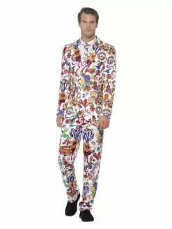 Smiffys Groovy Suit, Multi-Coloured
