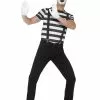 Smiffys Gentleman Mime Artist Costume, Black -Wigs Shop 24596