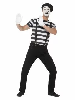 Smiffys Gentleman Mime Artist Costume, Black