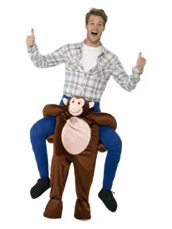 Smiffys Piggyback Monkey Costume, Brown