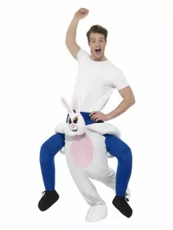 Smiffys Piggyback Rabbit Costume, White