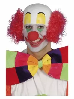 Smiffys Clown Rubber Top Wig, Red