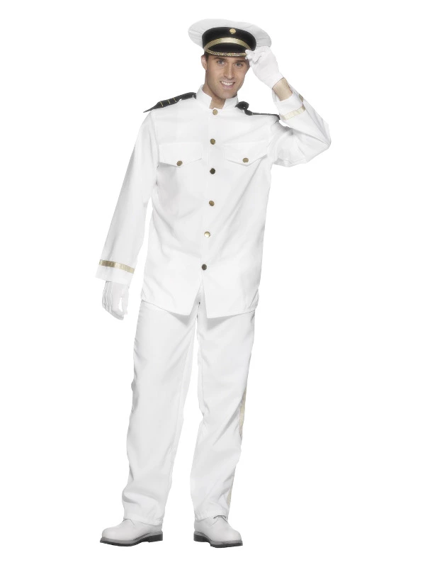 Smiffys Captain Costume, White 3 Smiffys Captain Costume, White