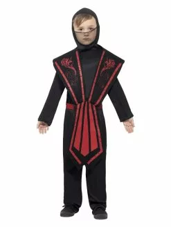 Smiffys Ninja Costume, Child, Black