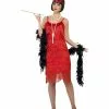 Smiffys Flapper Shimmy Costume, Red -Wigs Shop 26115
