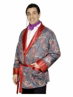 Smiffys Smoking Jacket, Blue