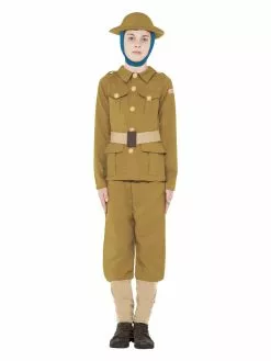 Smiffys Horrible Histories WWI Boy Costume, Green