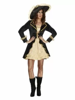 Smiffys Fever Swashbuckler Costume, Black