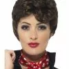 Smiffys Grease Rizzo Wig, Brown -Wigs Shop 27082