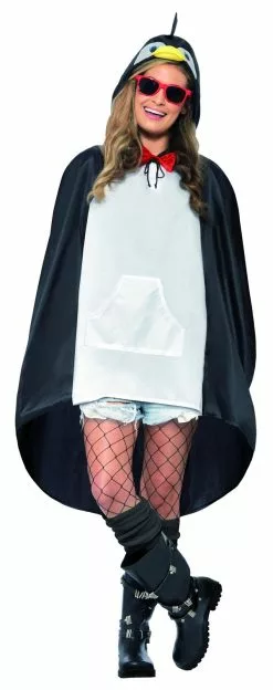 Smiffys Penguin Party Poncho, Black & White