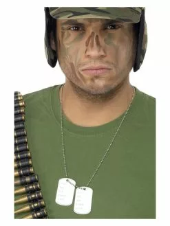 Smiffys Dogtags On Chain, Silver