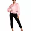 Smiffys Grease Pink Ladies Jacket, Pink -Wigs Shop 28385