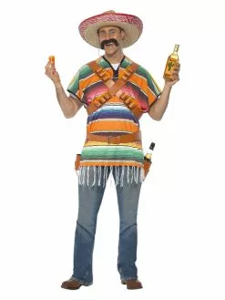 Smiffys Tequila Shooter Guy Costume, Orange & Green