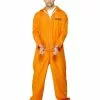 Smiffys Escaped Prisoner Costume, Orange 2 Smiffys Escaped Prisoner Costume, Orange -Wigs Shop 29535