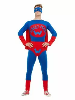 Smiffys Wallyman Costume, Blue & Red