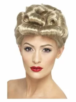 Smiffys 40s Vintage Wig, Blonde