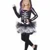 Smiffys Skelly Cat Costume, Black -Wigs Shop 29636