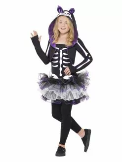 Smiffys Skelly Cat Costume, Black