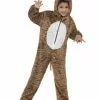 Smiffys Tiger Costume, Brown, -Wigs Shop 30802