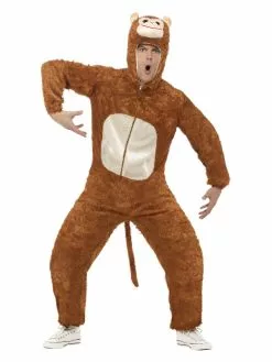Smiffys Monkey Costume, Adult, Brown