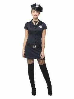 Smiffys Fever Naughty Cop, Black