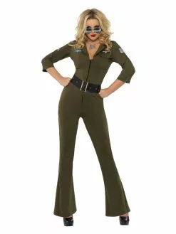 Smiffys Top Gun Aviator, Green