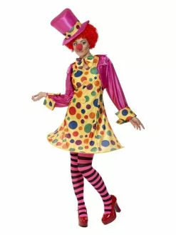 Smiffys Clown Lady Costume, Multi-Coloured