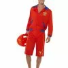 Smiffys Baywatch Beach Men’s Lifeguard Costume, Red