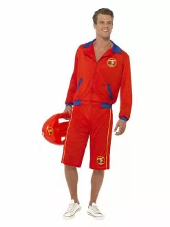 Smiffys Baywatch Beach Men’s Lifeguard Costume, Red