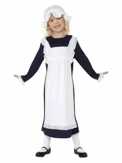 Smiffys Victorian Poor Girl Costume, White