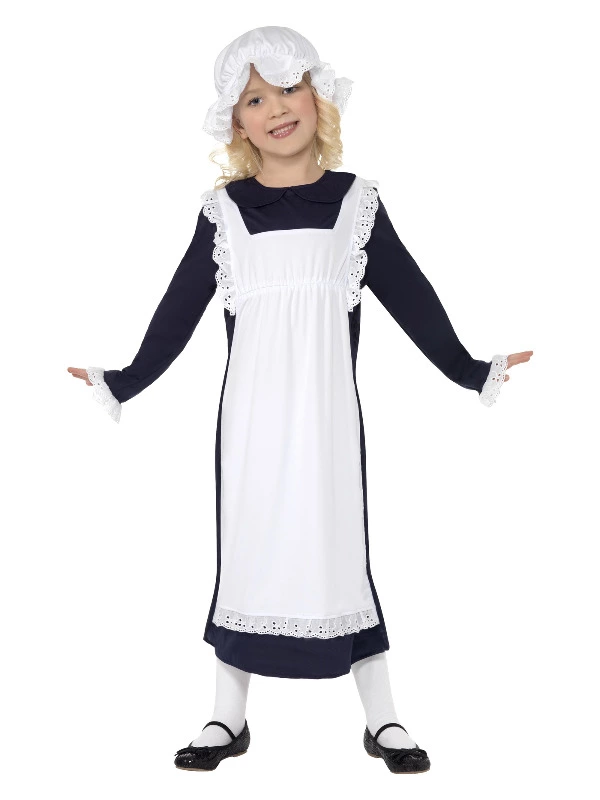 Smiffys Victorian Poor Girl Costume, White 3 Smiffys Victorian Poor Girl Costume, White