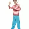 Smiffys Where’s Wally? Costume, Red & White 1 Smiffys Where’s Wally? Costume, Red & White -Wigs Shop 34591