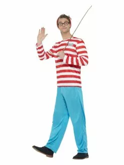 Smiffys Where’s Wally? Costume, Red & White