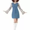 Smiffys Groovy Dancer Costume, Blue 2 Smiffys Groovy Dancer Costume, Blue -Wigs Shop 35532
