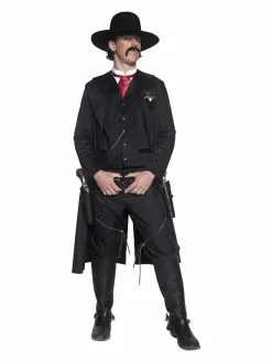 Smiffys Deluxe Authentic Western Sheriff Costume, Black