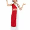 Smiffys Grecian Girl Costume, Red -Wigs Shop 38775