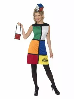 Smiffys Rubik’s Cube Costume, Multi-Coloured