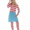 Smiffys Where’s Wally? Wenda Child Costume, Red & White -Wigs Shop 38793