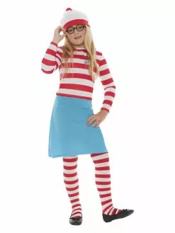 Smiffys Where’s Wally? Wenda Child Costume, Red & White