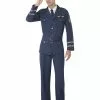 Smiffys WW2 Air Force Captain Costume, Blue -Wigs Shop 38830