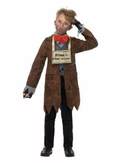 Smiffys David Walliams Deluxe Mr Stink Costume, Brown