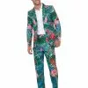 Smiffys Hawaiian Tropical Flamingo Suit, Multi-Coloured -Wigs Shop 40342
