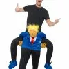 Smiffys Piggyback President Costume, Black & Blue -Wigs Shop 40386